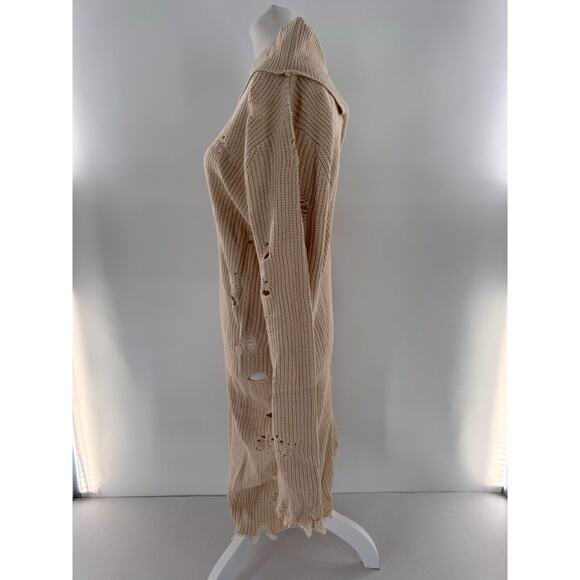 Fashion Nova Sweater Dress Plus Sz 2X One Shoulder Sexy Grunge Distressed Club - Picture 6 of 16